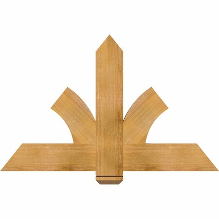 Ekena Millwork Redmond Rough Sawn Timber Gable Bracket, Western Red Cedar, 48"W x 30"H x 2"D x 6"F, 15/12 Pitch GBW048X30X0206RED00RWR